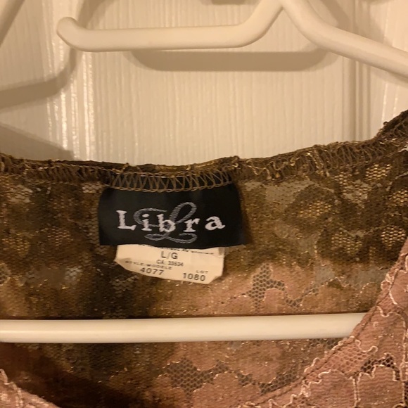 Libra brown lace tank - Picture 2 of 3